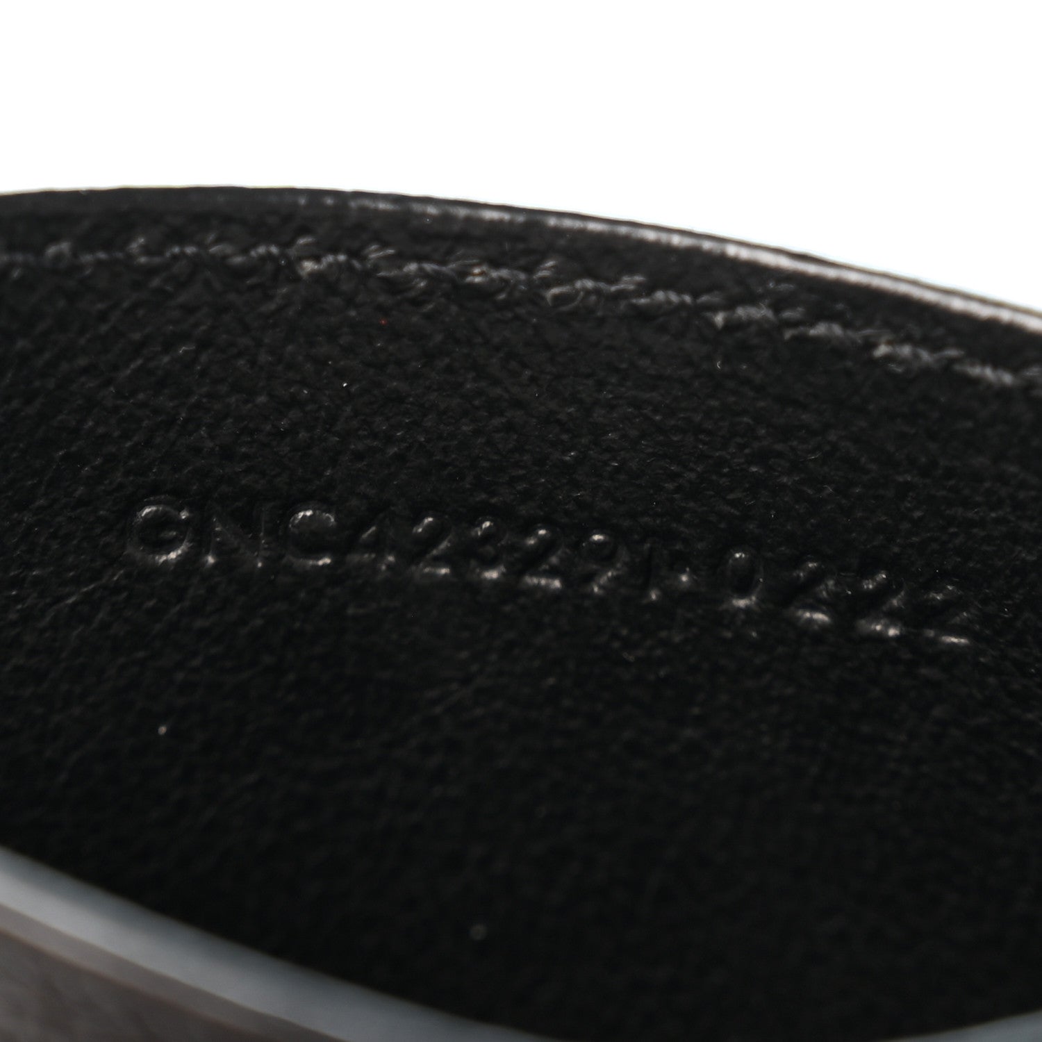 Saint Laurent Grain De Poudre Matelasse Chevron Monogram Credit Card Case Black 7 of 10