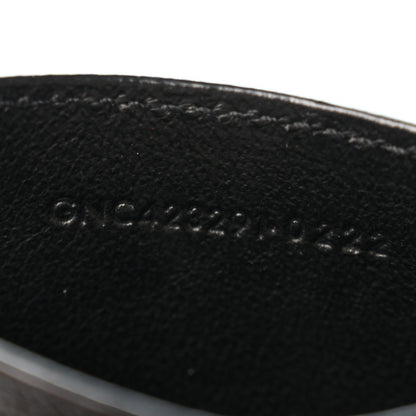 Saint Laurent Grain De Poudre Matelasse Chevron Monogram Credit Card Case Black 7 of 10