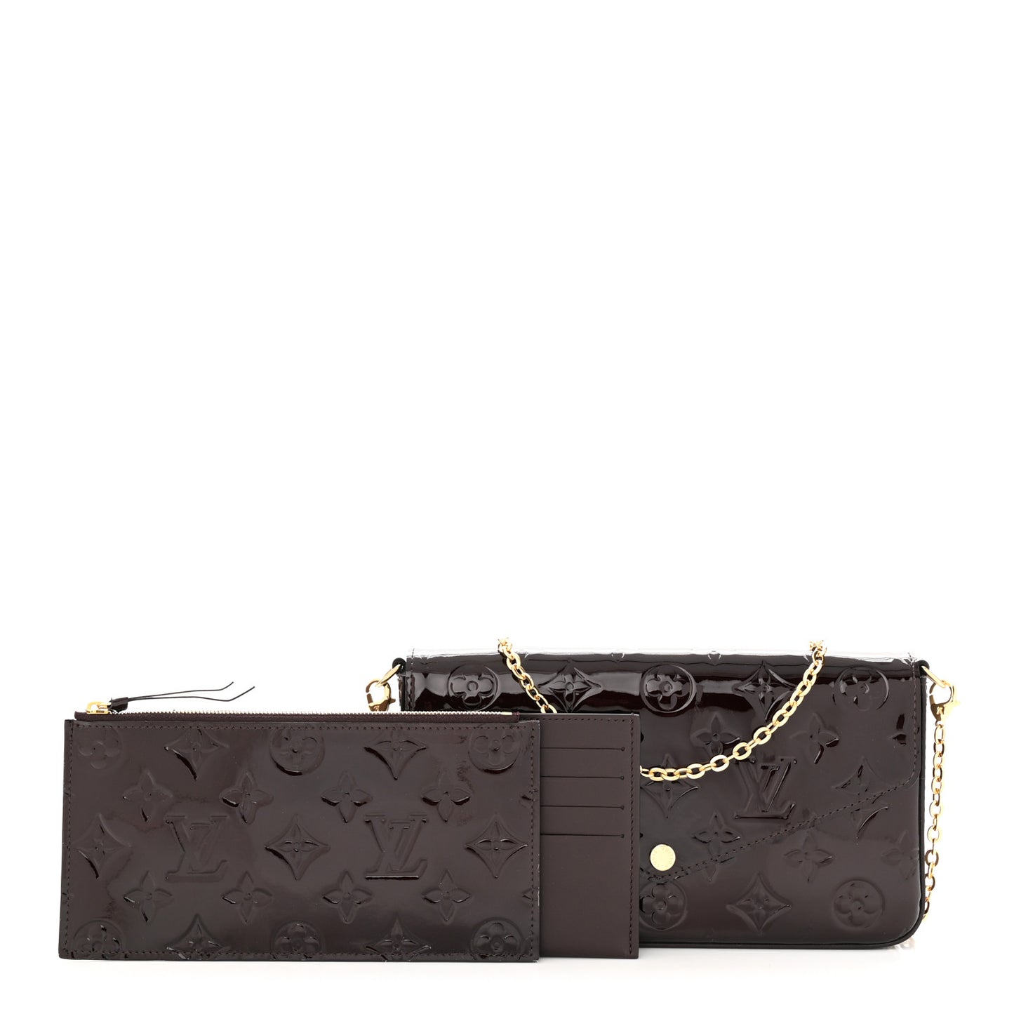 Vernis Pochette Felicie Chain Wallet Amarante