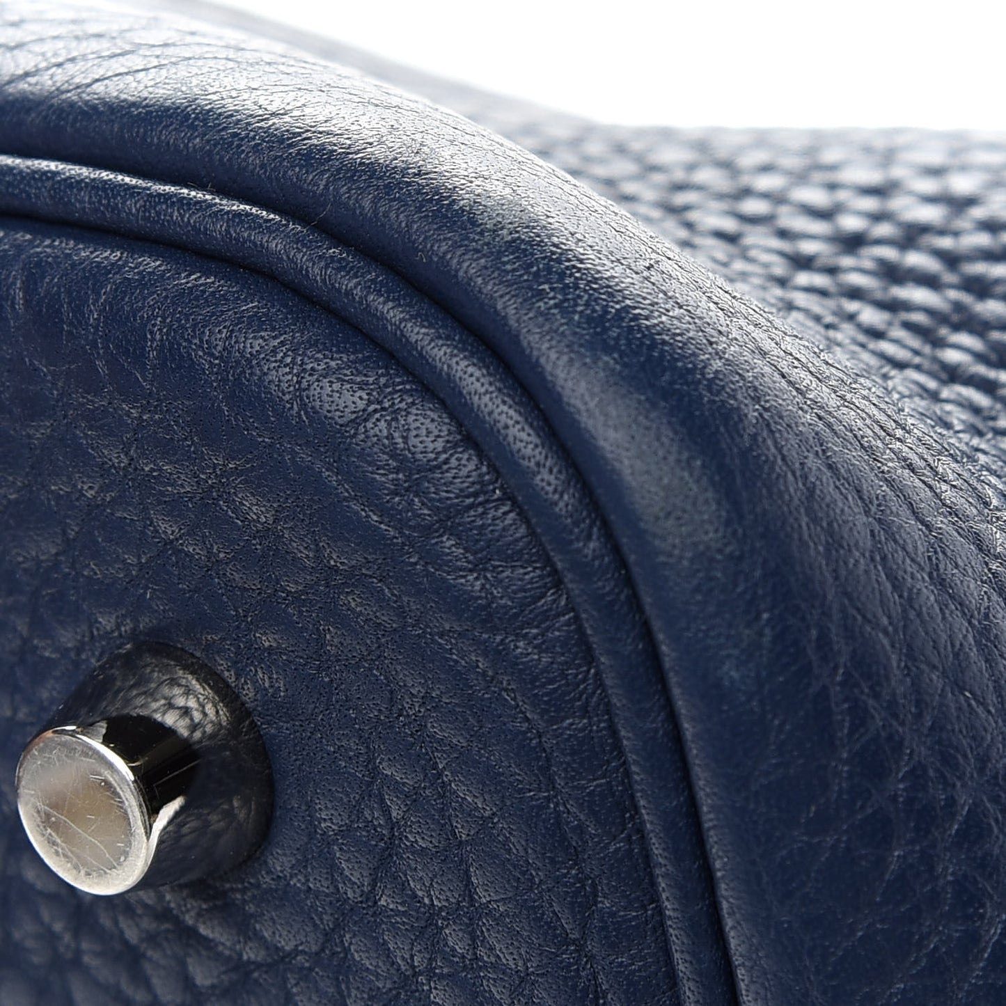 Taurillon Clemence Picotin Lock 22 MM Bleu Saphir
