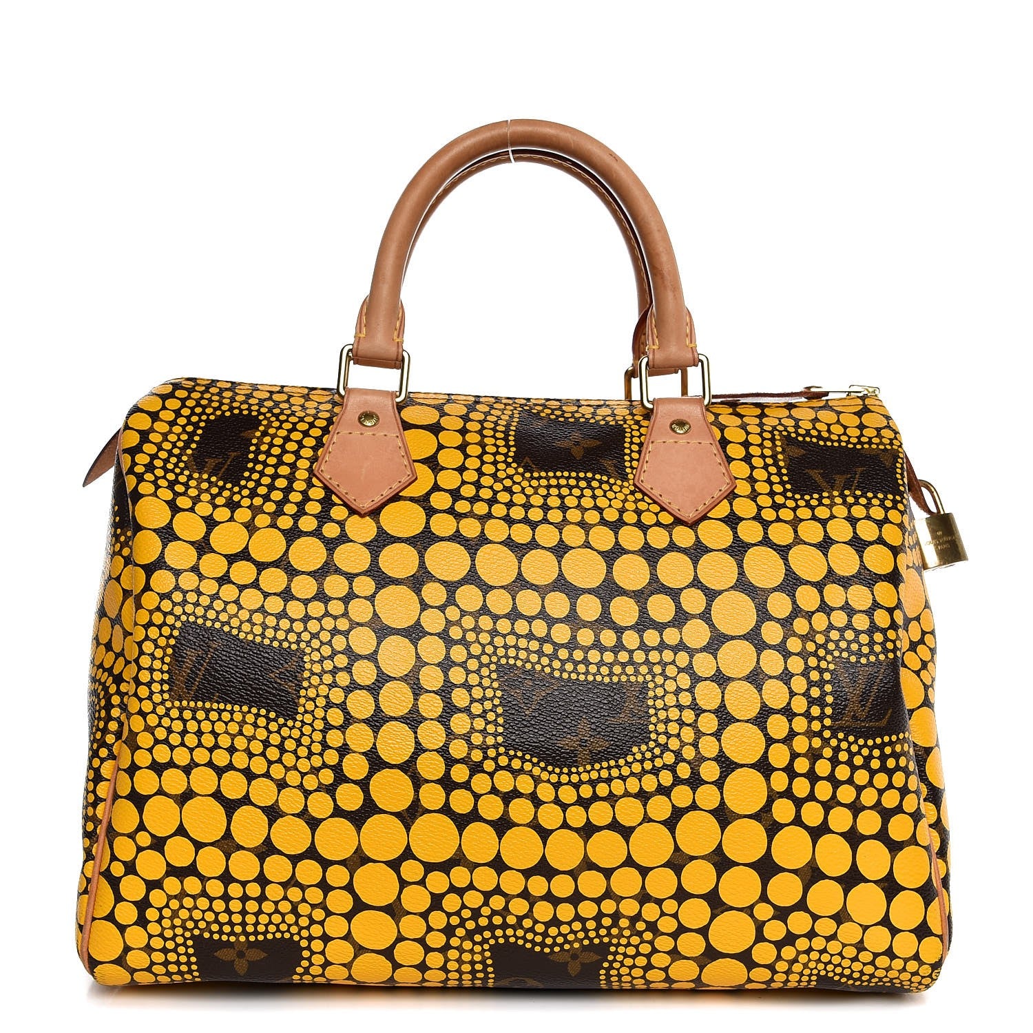 Louis Vuitton Monogram Kusama Town Speedy 30 Yellow 1 of 7