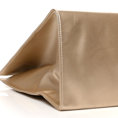 Telfar Metallic Vegan Leather Large Shopping Bag Gold 9 of 10