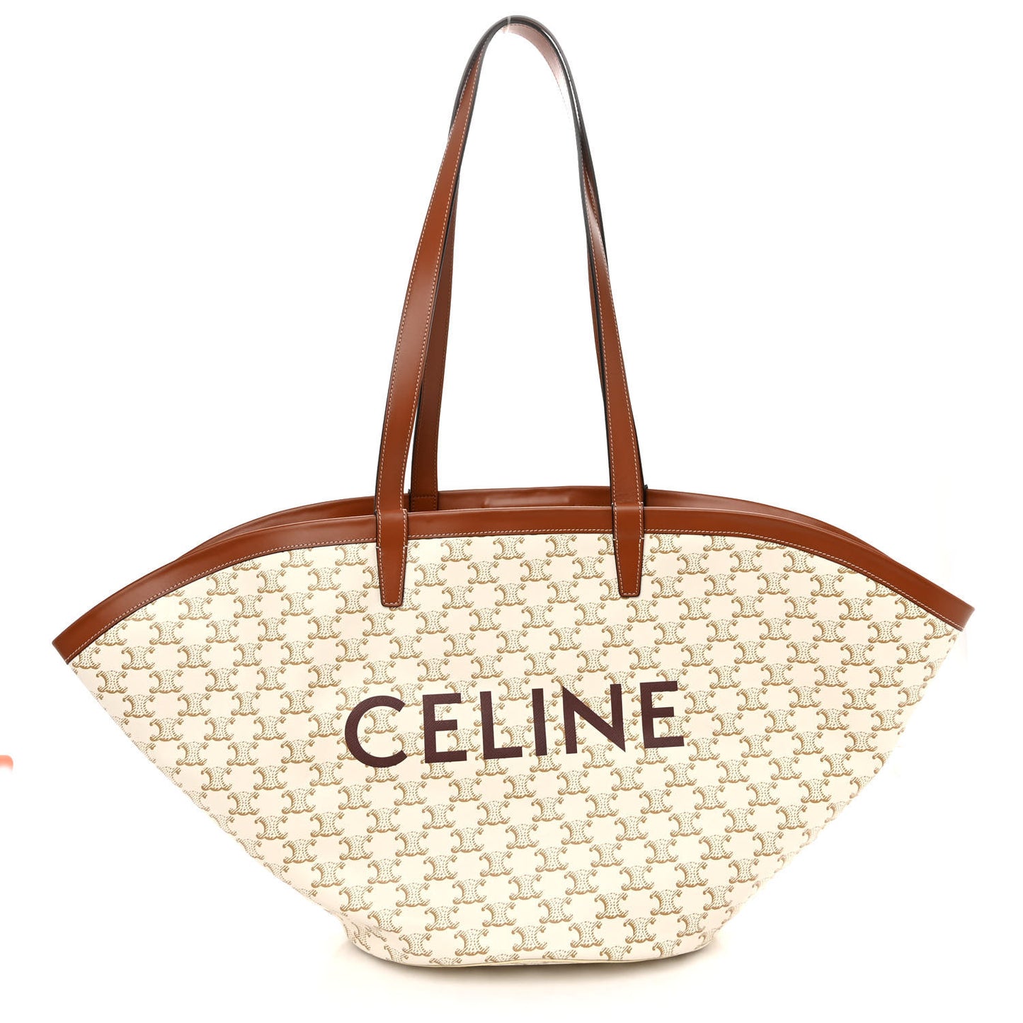 Calfskin Canvas Triomphe Large Couffin White
