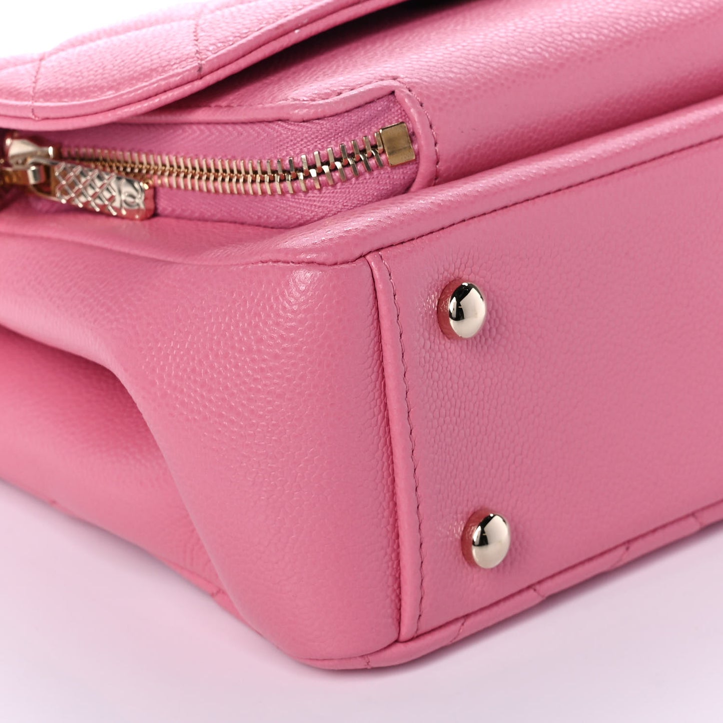 Caviar Quilted Small Business Affinity Flap Pink