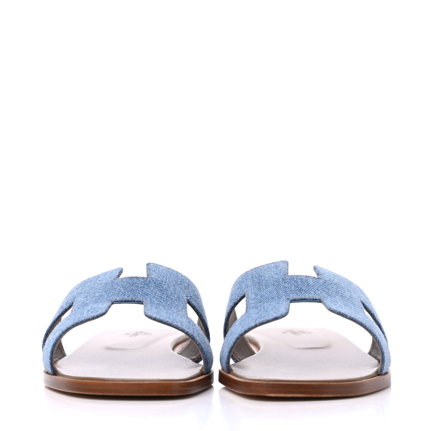 Denim Canvas Oran Sandals 39 Bleu Clair