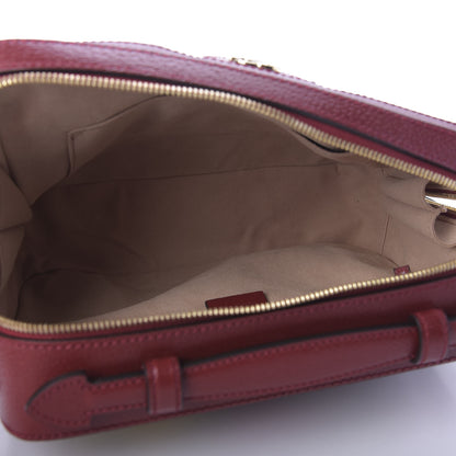 Gucci GG Supreme Monogram Flora Web Small Ophidia Top Handle Shoulder Bag Hibiscus Red 5 of 10
