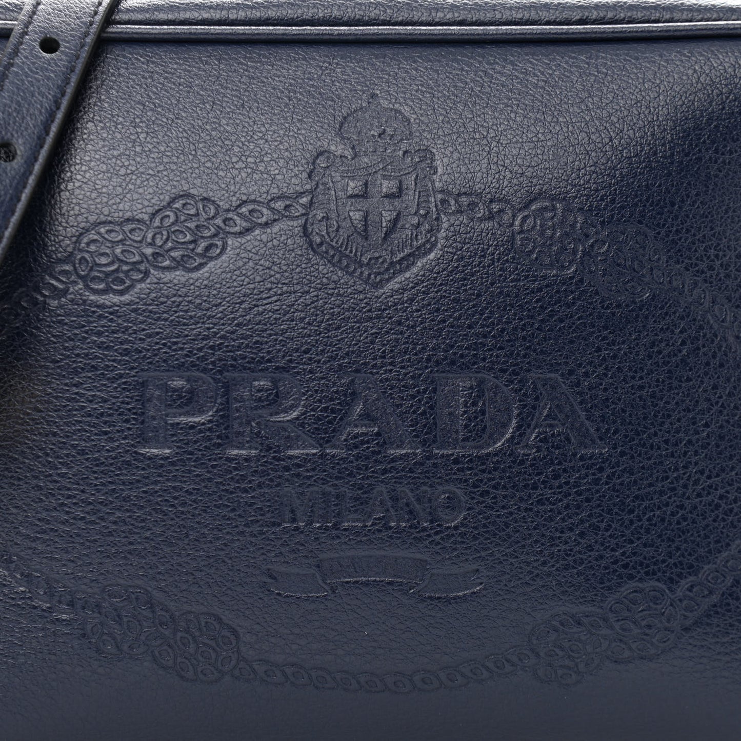 Glace Calfskin Embossed Logo Crossbody Baltico