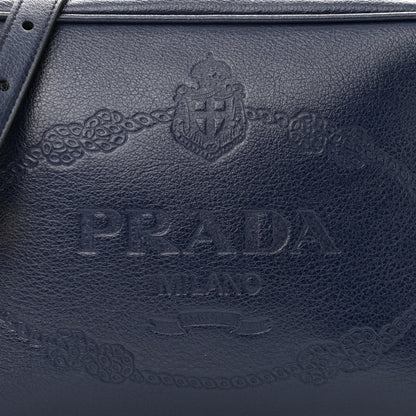 Prada Glace Calfskin Embossed Logo Crossbody Baltico 9 of 11