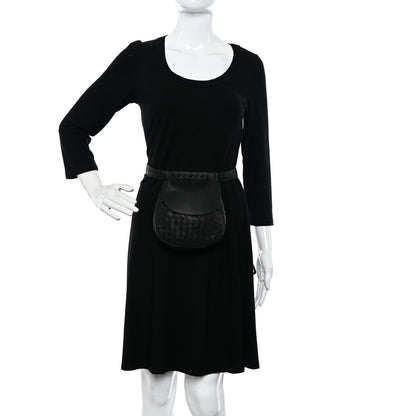 Bottega Veneta Nappa Intrecciato Flap Belt Bag Black 2 of 10