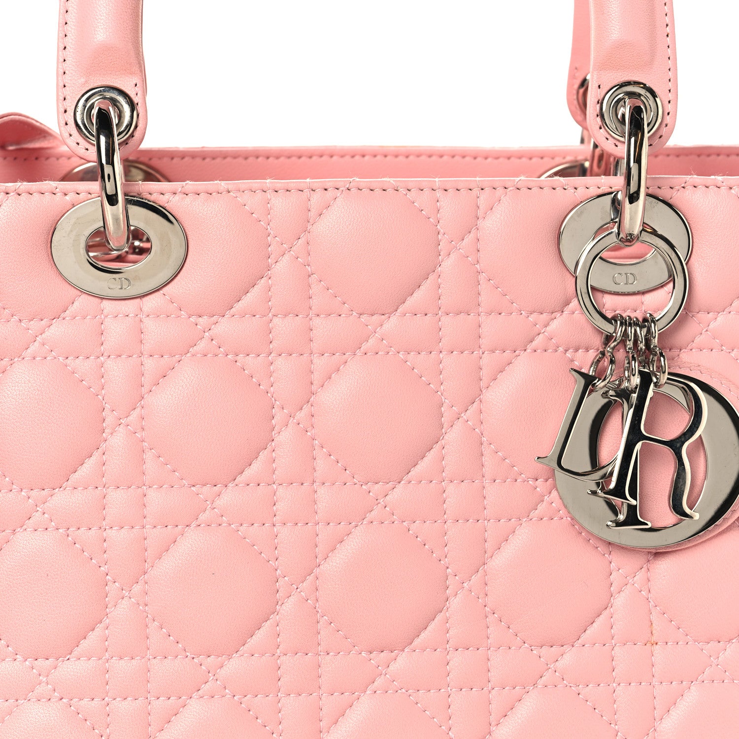 Christian Dior Lambskin Cannage Medium Lady Dior Light Pink 8 of 16