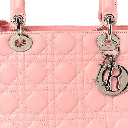 Christian Dior Lambskin Cannage Medium Lady Dior Light Pink 8 of 16