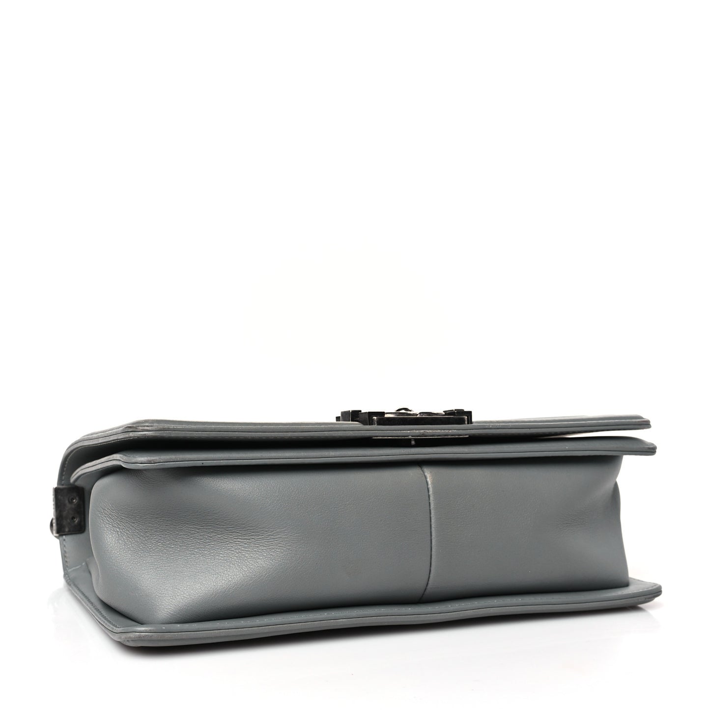 Lambskin Quilted Medium Boy Flap Grey
