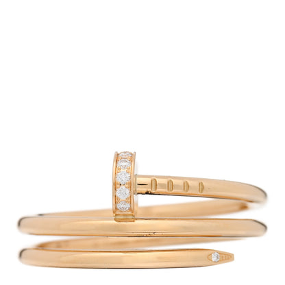 Cartier 18K Yellow Gold Diamond Juste Un Clou Wrap Ring 60 9 1 of 6