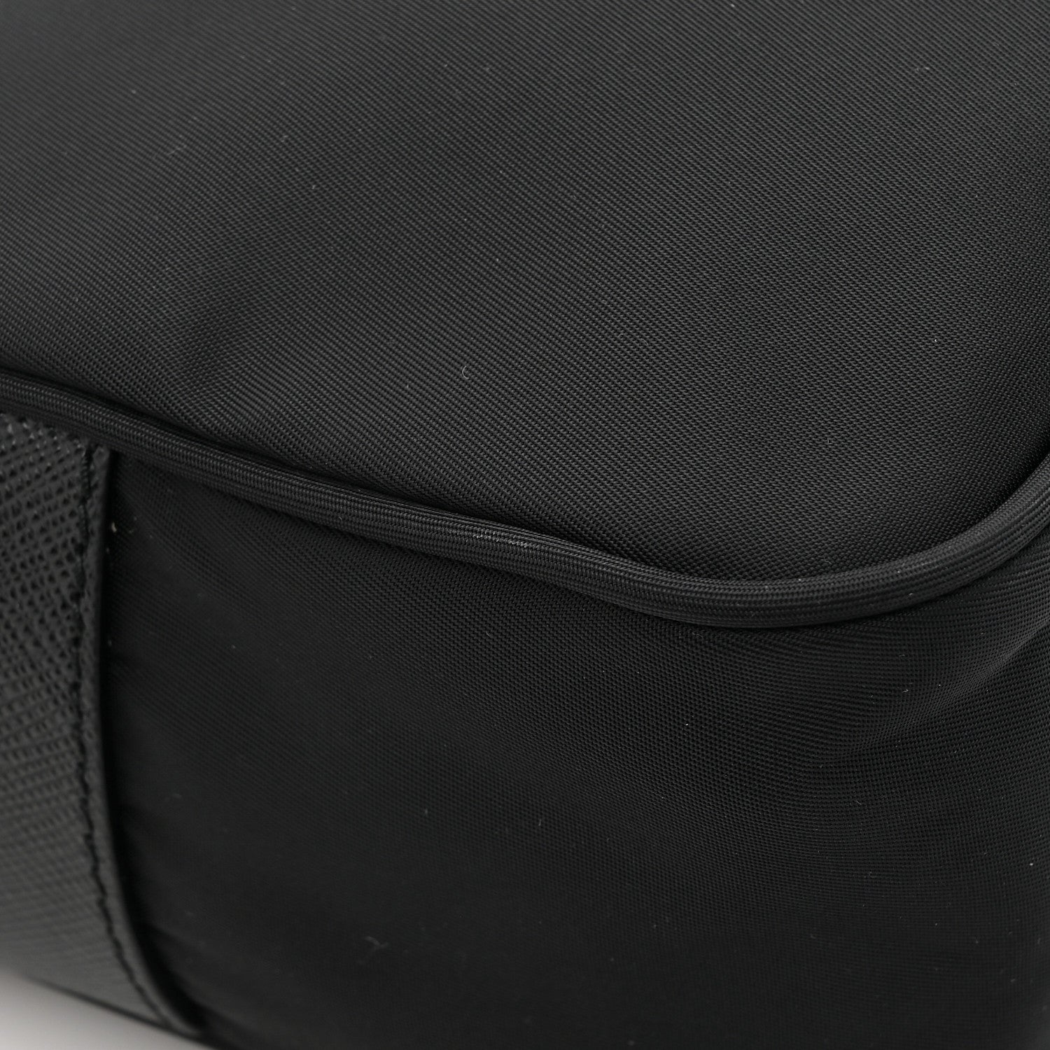 Prada Re-Nylon Vela Saffiano Pocket Double Zip Shoulder Bag Black 10 of 10