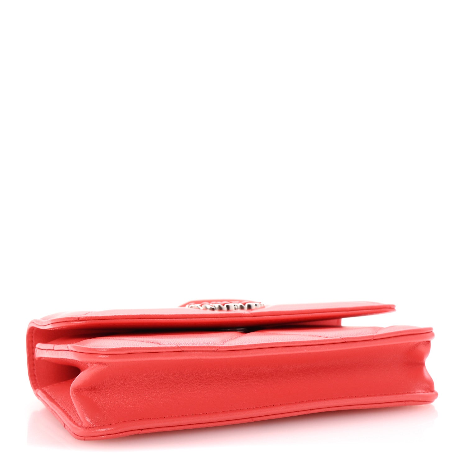Chanel Lambskin Quilted Chanel 19 Flap Phone Holder With Chain Coral 4 of 11