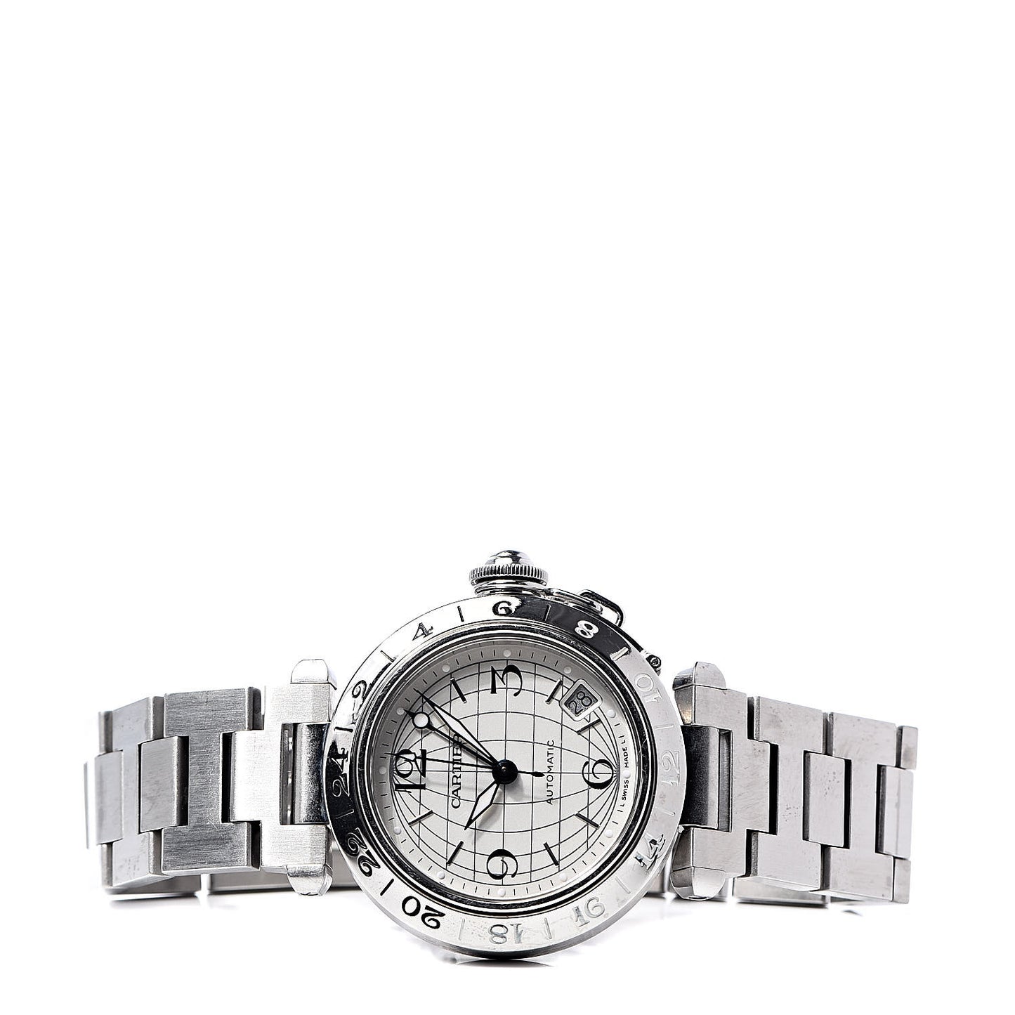 Stainless Steel 35mm Pasha GMT Automatic Watch