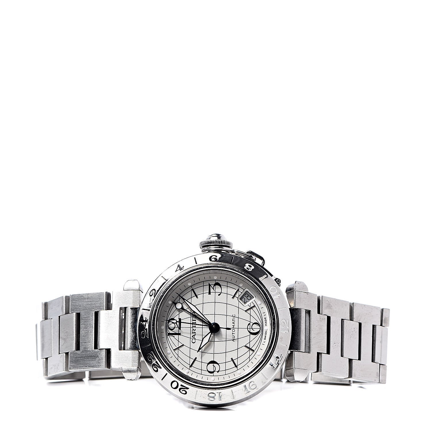 Cartier Stainless Steel 35mm Pasha GMT Automatic Watch 3 of 6