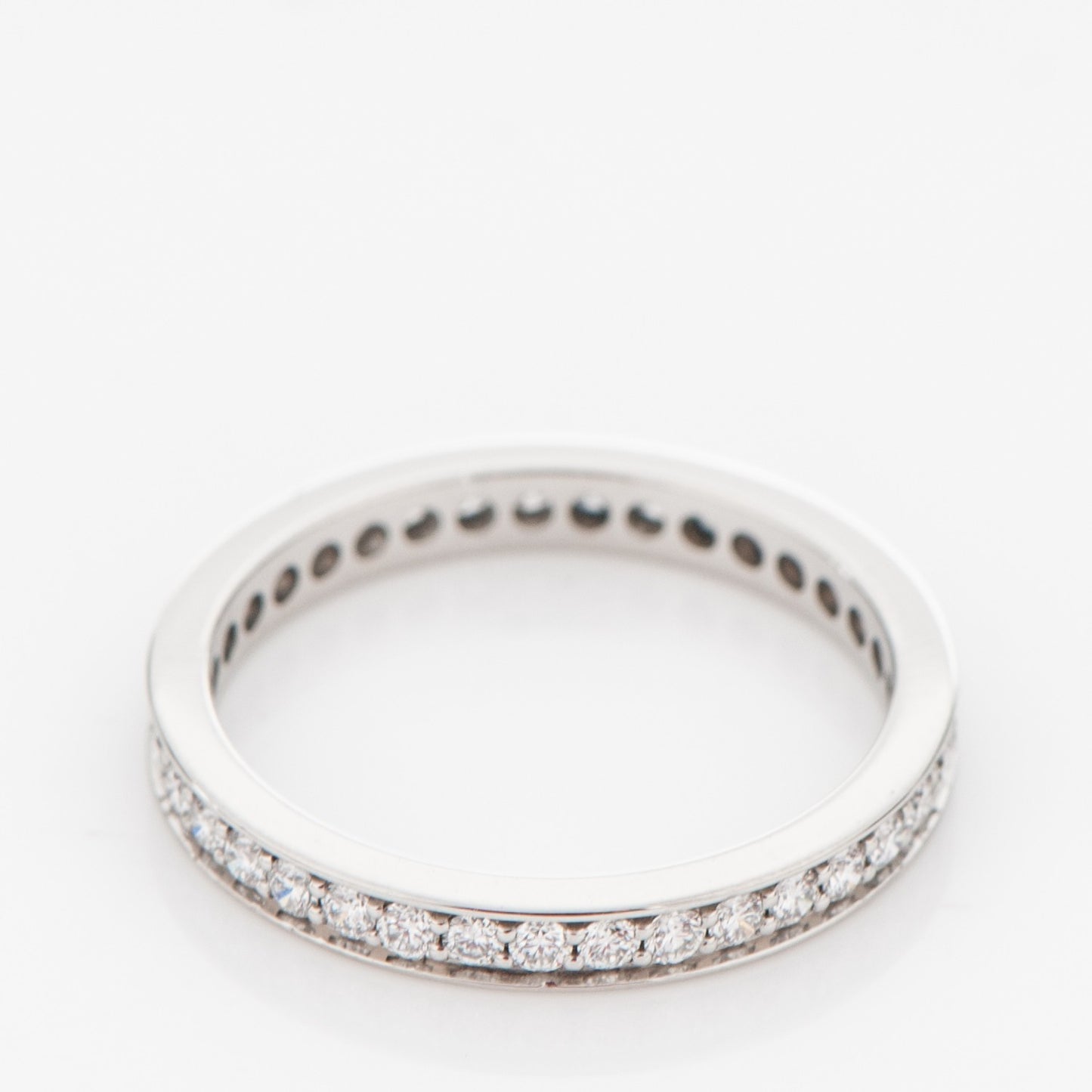 Platinum Diamond 2.4mm Ballerine Wedding Band Ring 48 4.5
