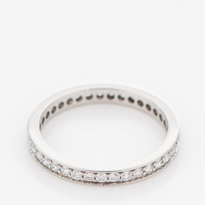 Cartier Platinum Diamond 2.4mm Ballerine Wedding Band Ring 48 4.5 4 of 7