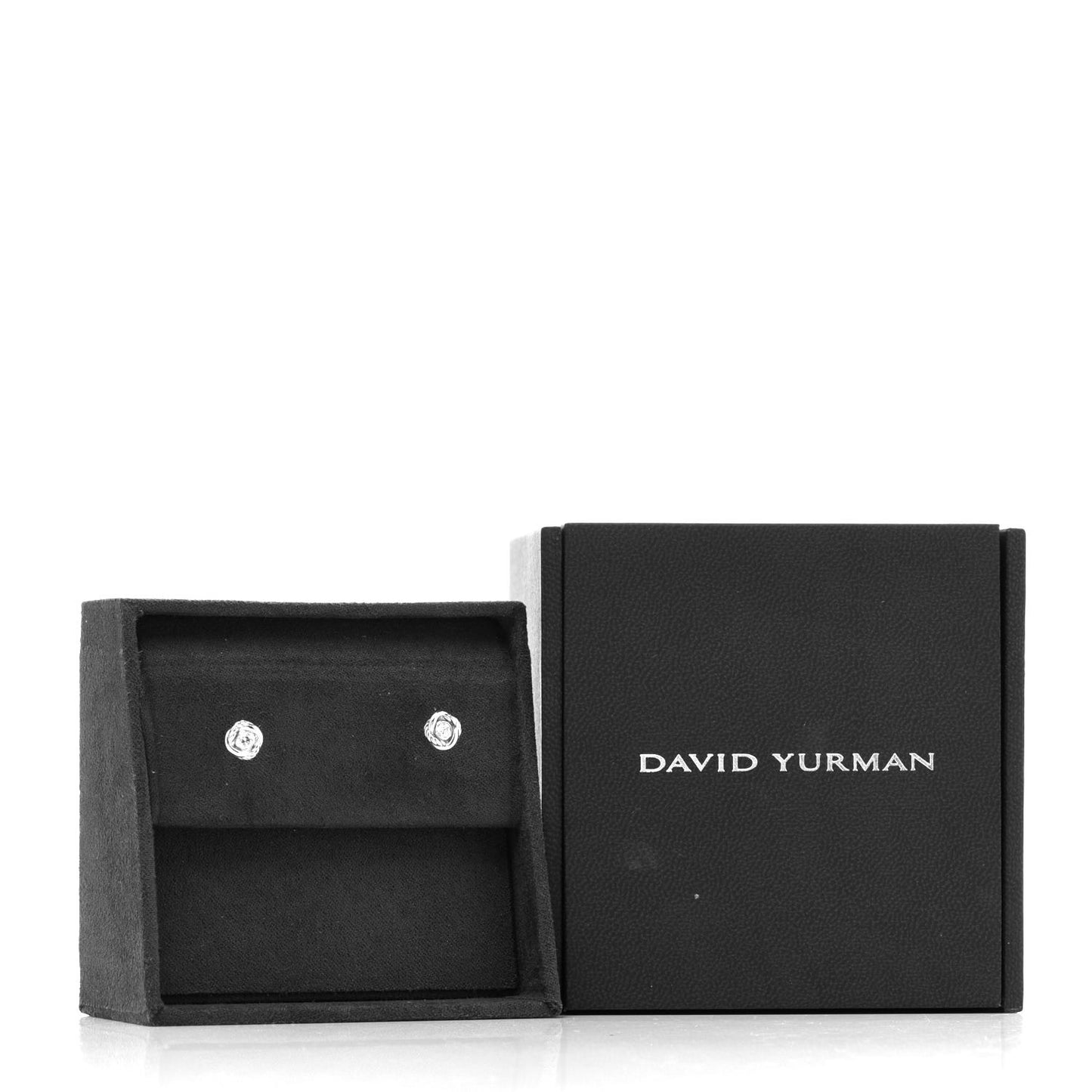 Sterling Silver Diamond 7mm Infinity Stud Earrings