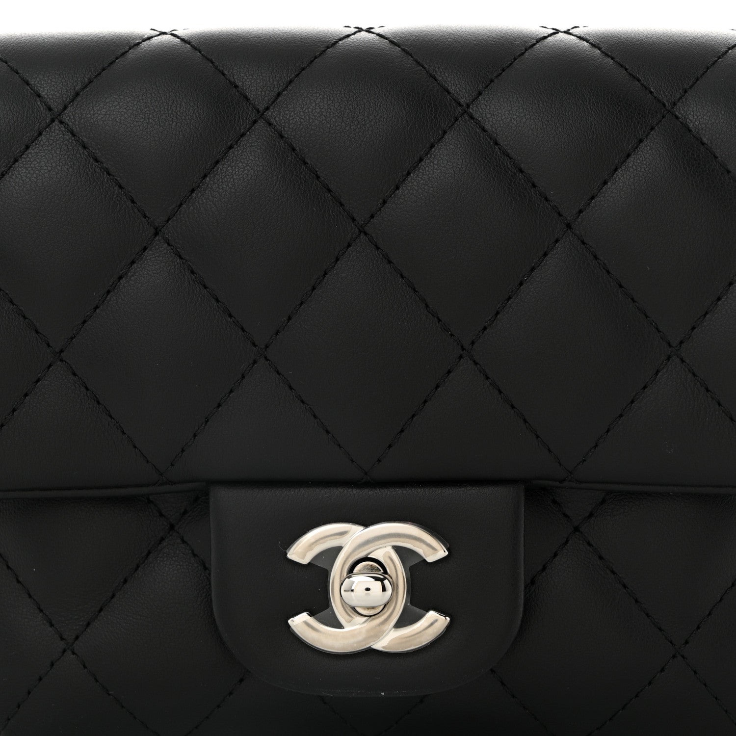 Chanel Calfskin Quilted CC Uniform Flap Belt Bag Black 9 of 12