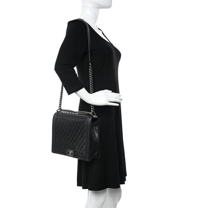 Chanel Lambskin Quilted Large Boy Flap Black 2 of 10