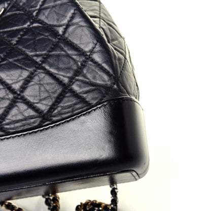 Chanel Aged Calfskin Quilted Small Gabrielle Backpack Black 11 of 12