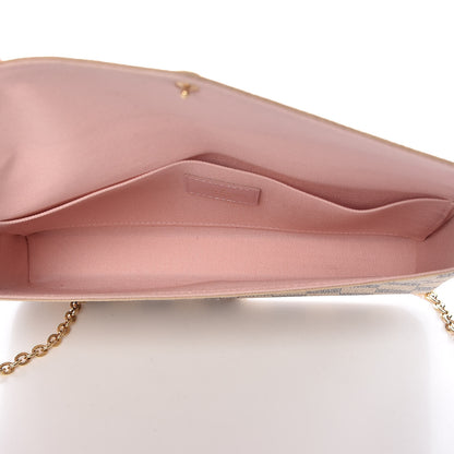 Louis Vuitton Damier Azur Pochette Felicie Chain Wallet Rose Ballerine 7 of 12