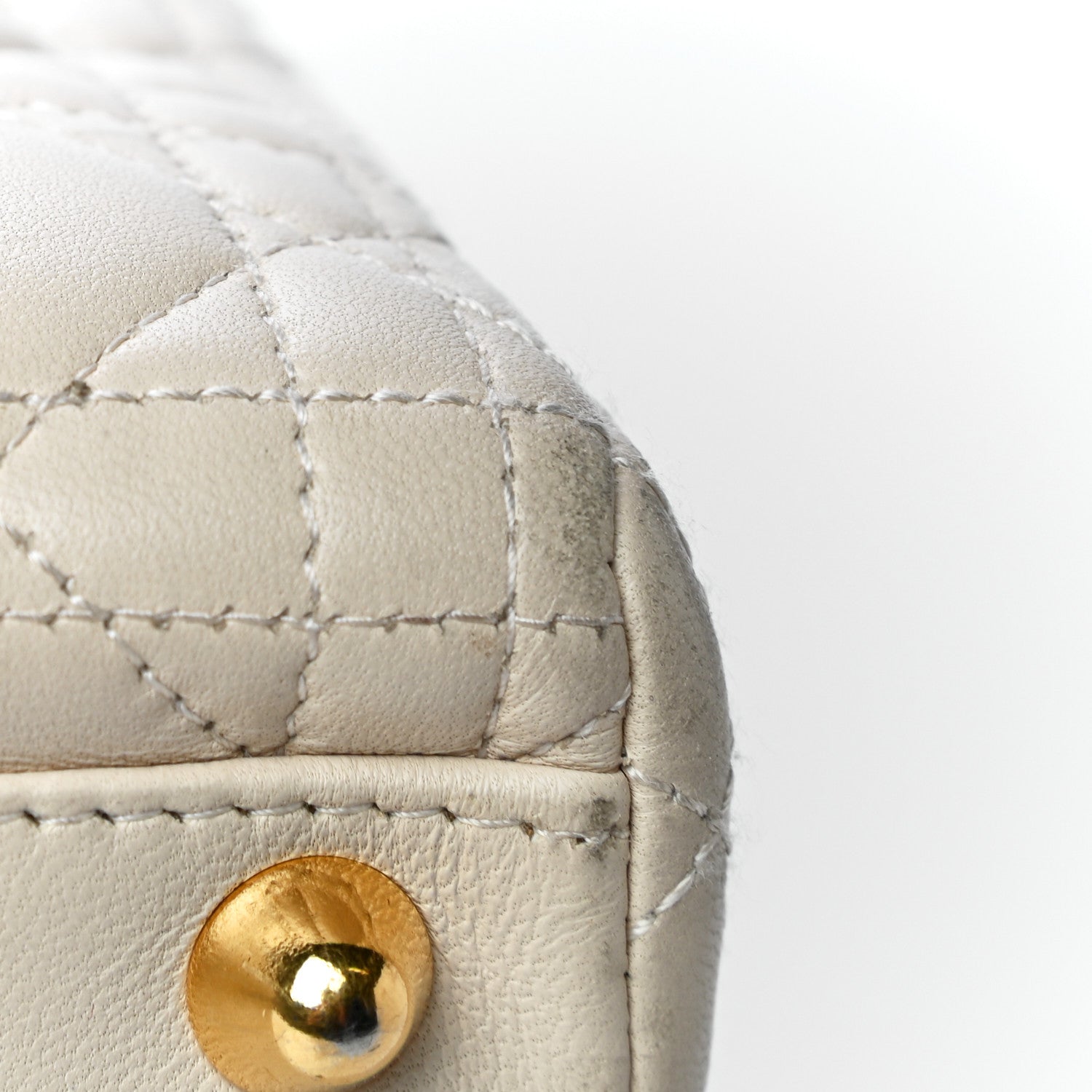 Christian Dior Lambskin Cannage Large Lady Dior Light Beige 28 of 35