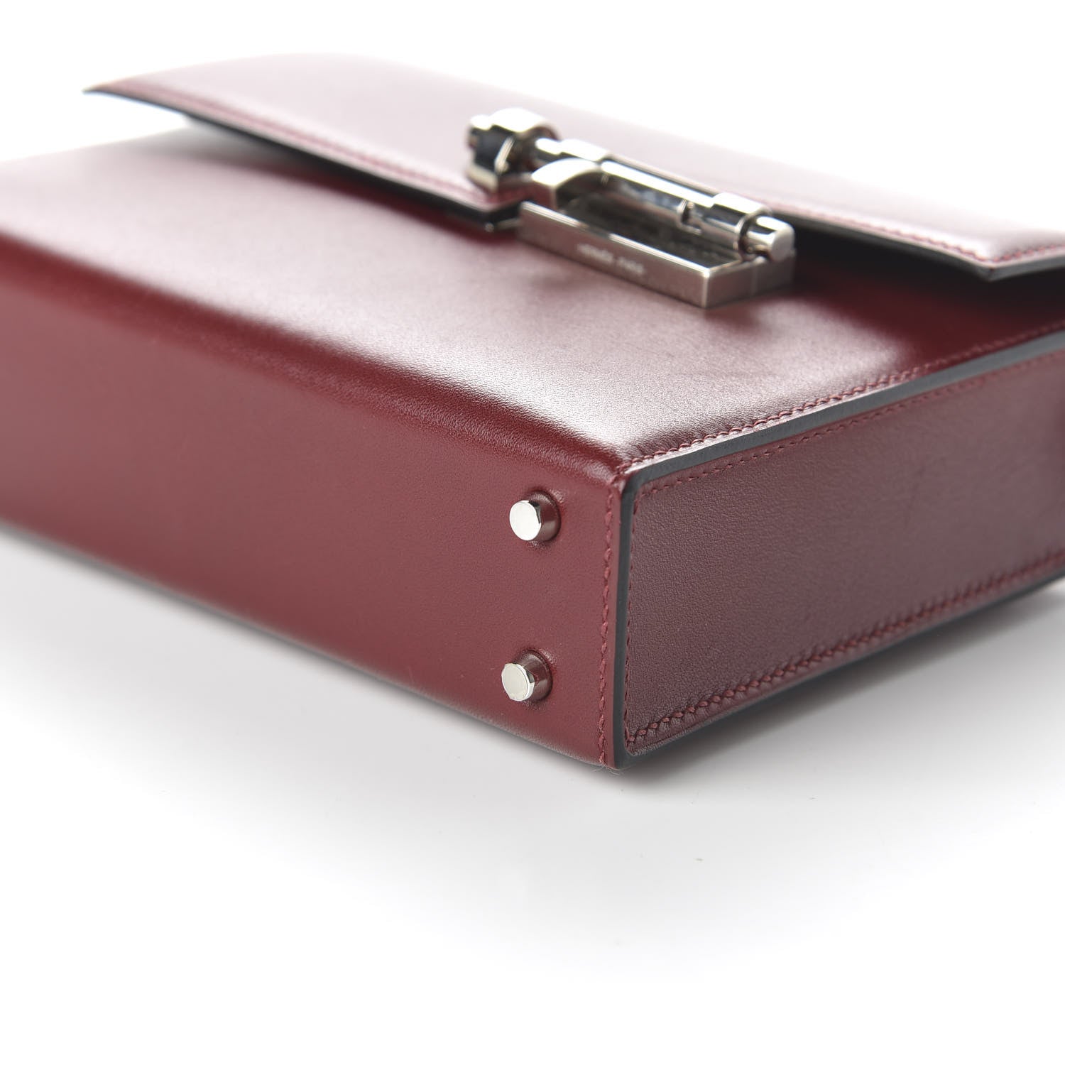 Hermes Tadelakt Mini Verrou Chaine Bag Rouge H 7 of 10