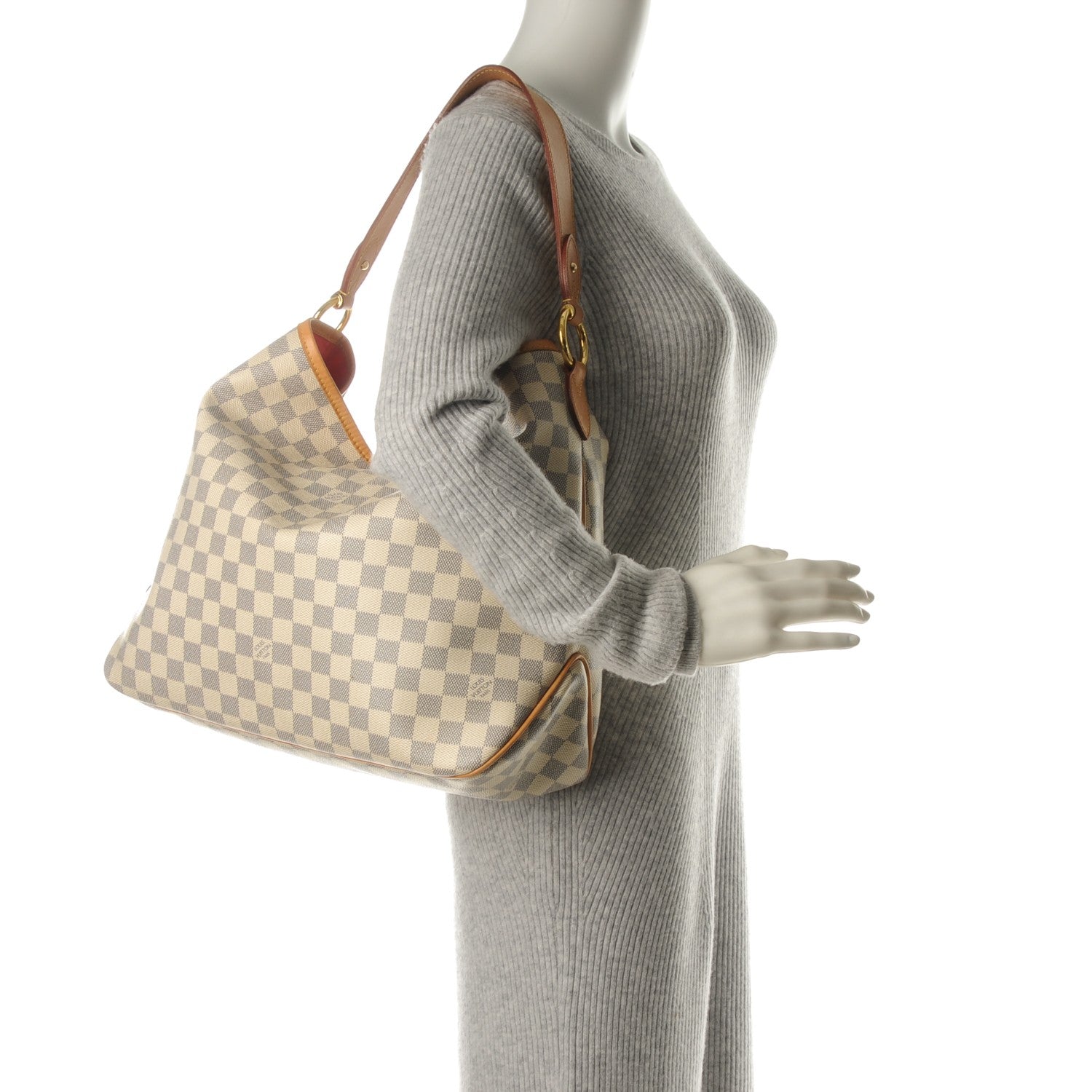 Louis Vuitton Damier Azur Delightful MM Pink 2 of 8