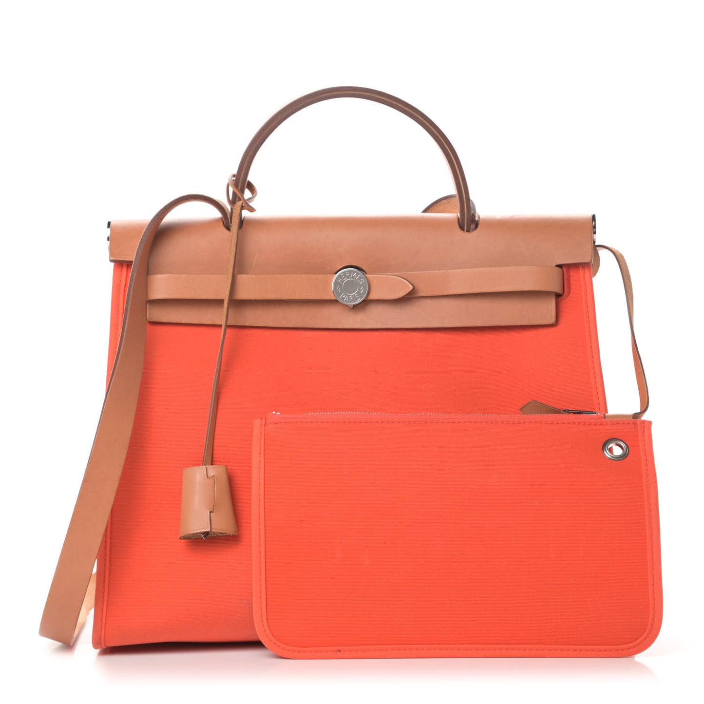 Vache Hunter Toile Herbag Zip 31 PM Capucine Fauve