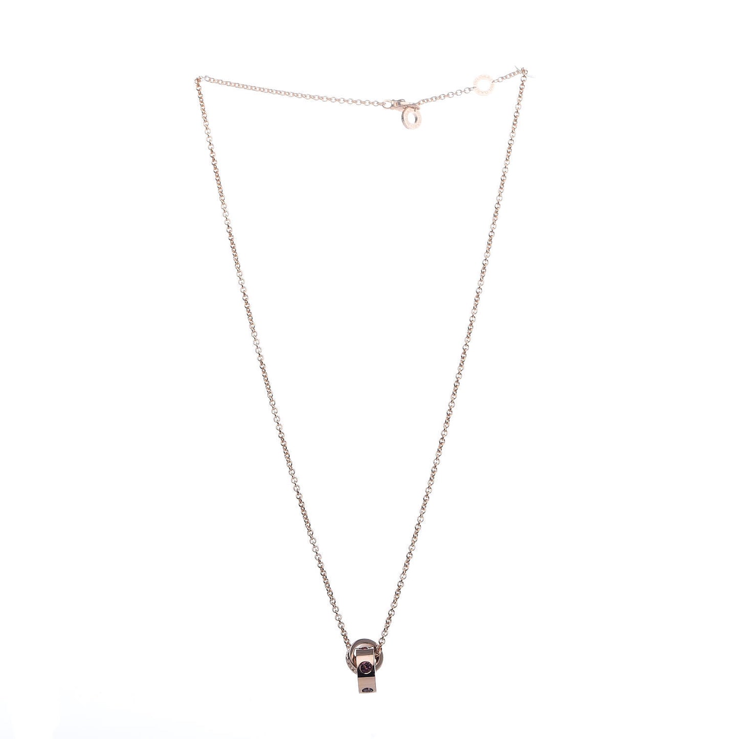 18K Rose Gold Amethyst Pink Tourmaline BVLGARI BVLGARI Pendant Necklace