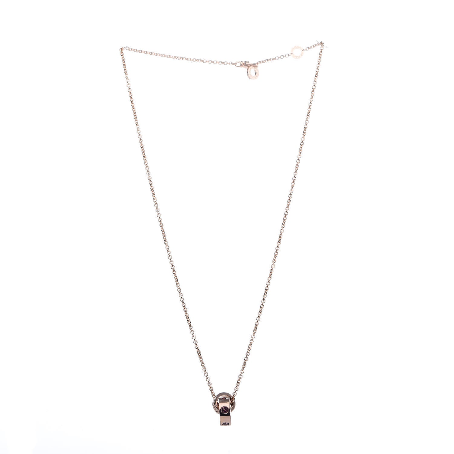 Bulgari 18K Rose Gold Amethyst Pink Tourmaline BVLGARI BVLGARI Pendant Necklace 3 of 9