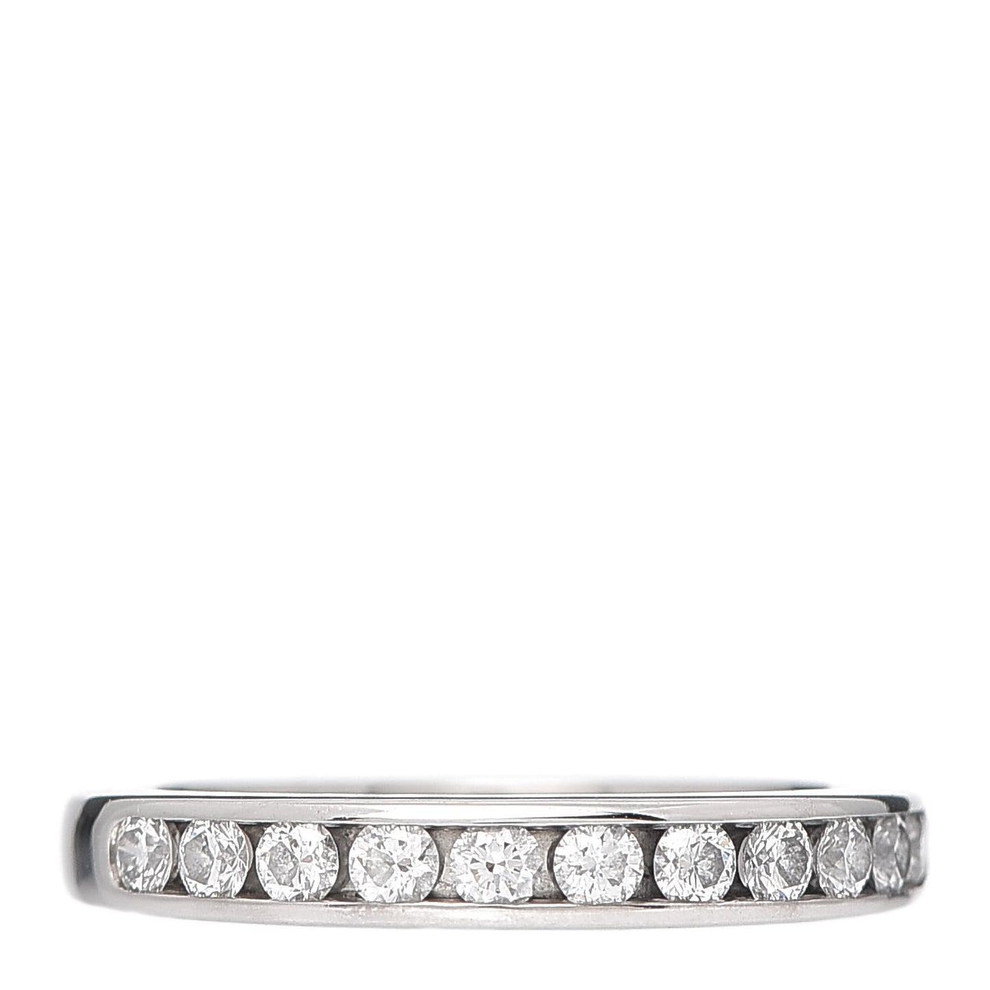 Platinum Diamond .33ctw Half Circle Wedding Band Ring 52 6