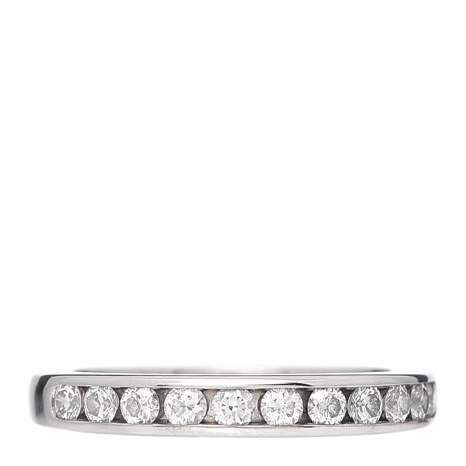 Tiffany Platinum Diamond .33ctw Half Circle Wedding Band Ring 52 6 1 of 6