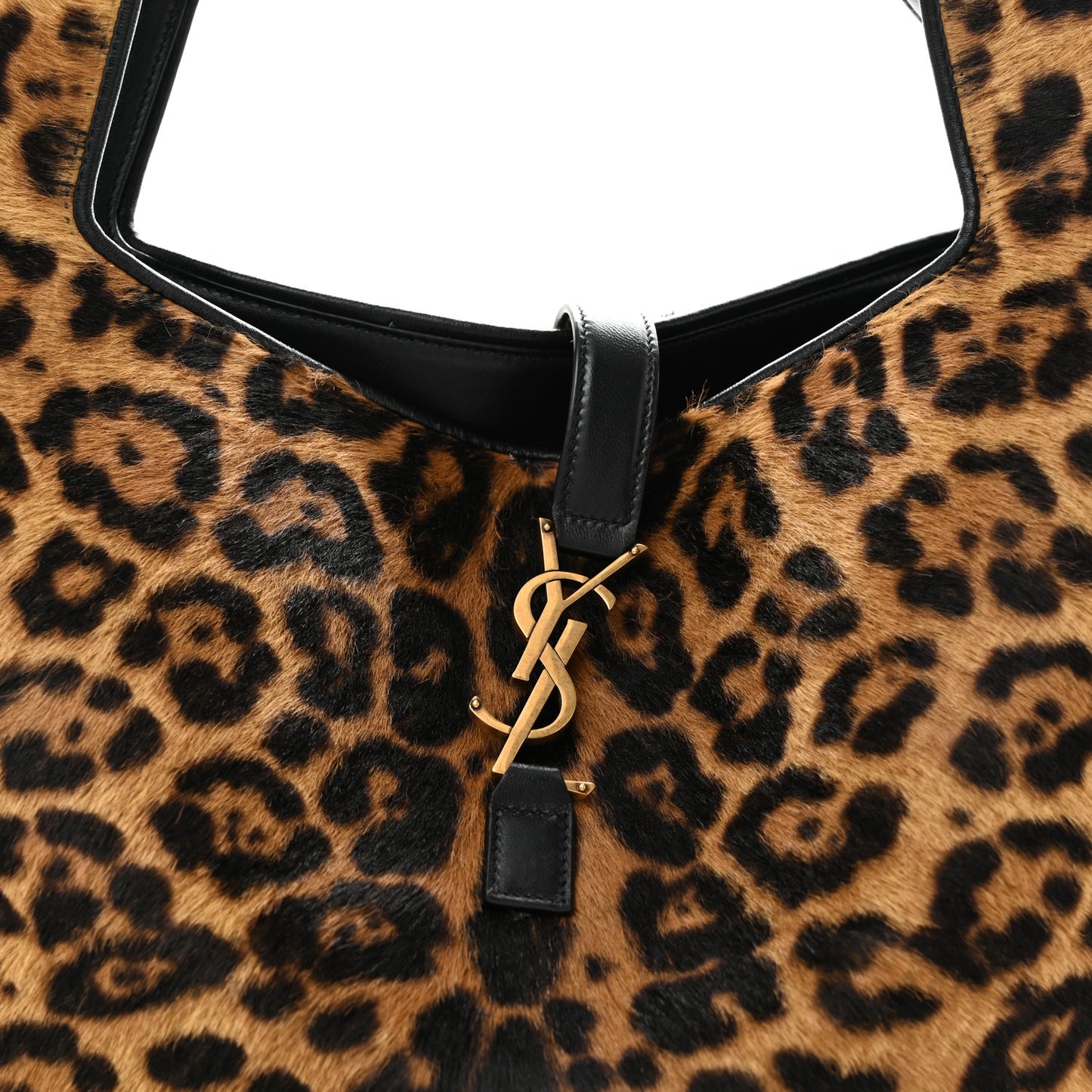 Pony Hair Nappa Leopard Print Le 5 A 7 Bea Tote Earth Black