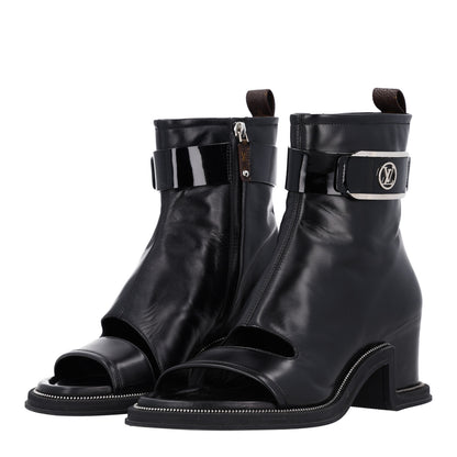 Louis Vuitton Patent Calfskin Moonlight Boots 39 Black 4 of 10