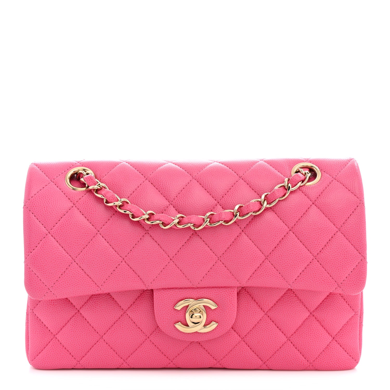 Chanel Caviar Quilted Small Double Flap Pink 1 of 10