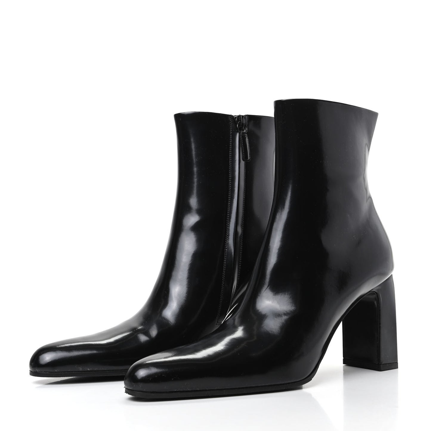 Brushed Calfskin Ankle Boots 38 Black