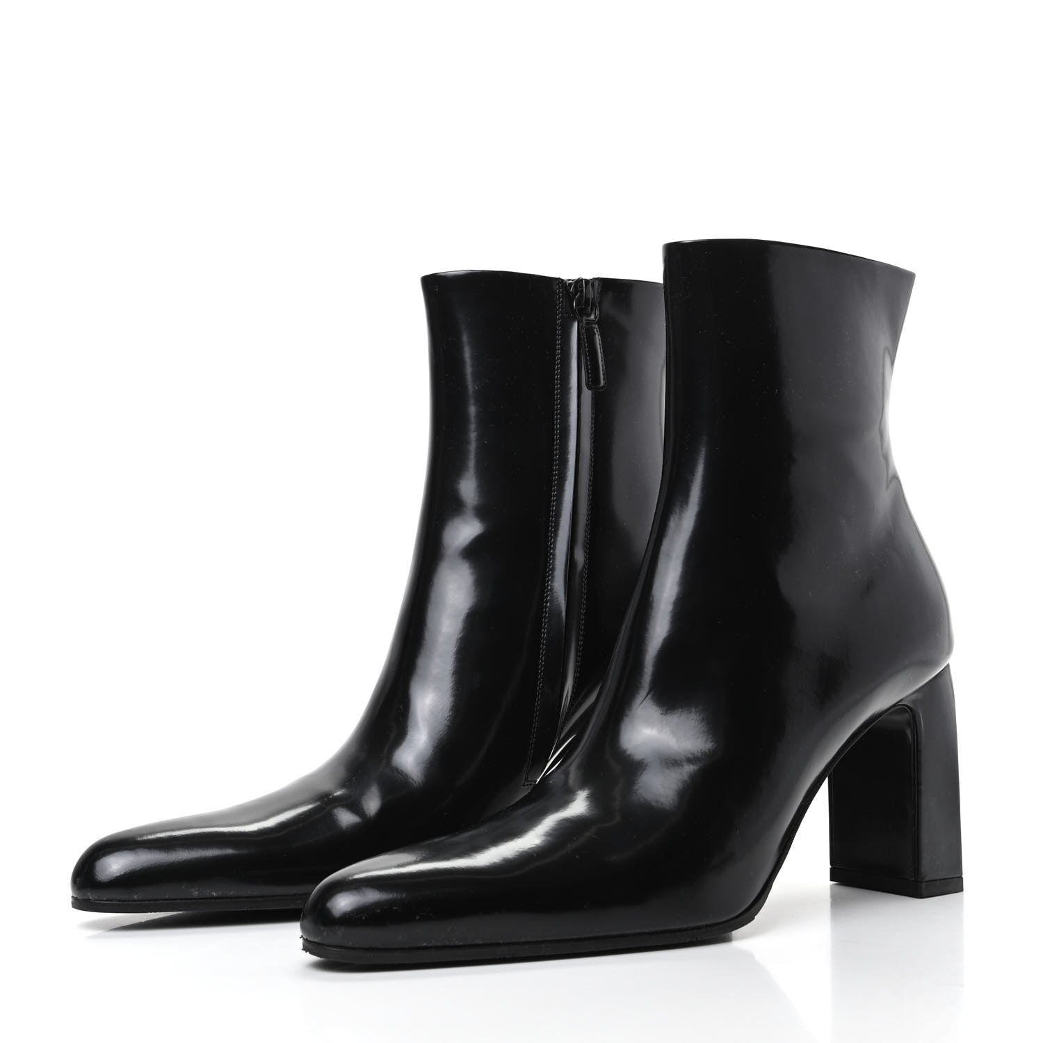 Balenciaga Brushed Calfskin Ankle Boots 38 Black 3 of 7