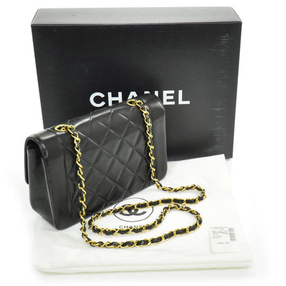 Chanel Lambskin Quilted Small Flap Bag Black GHW 3 of 9