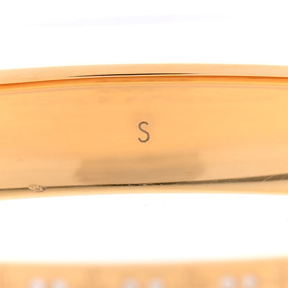 Louis Vuitton Brass Crystal Monogram Nanogram Strass Cuff S Gold 4 of 7
