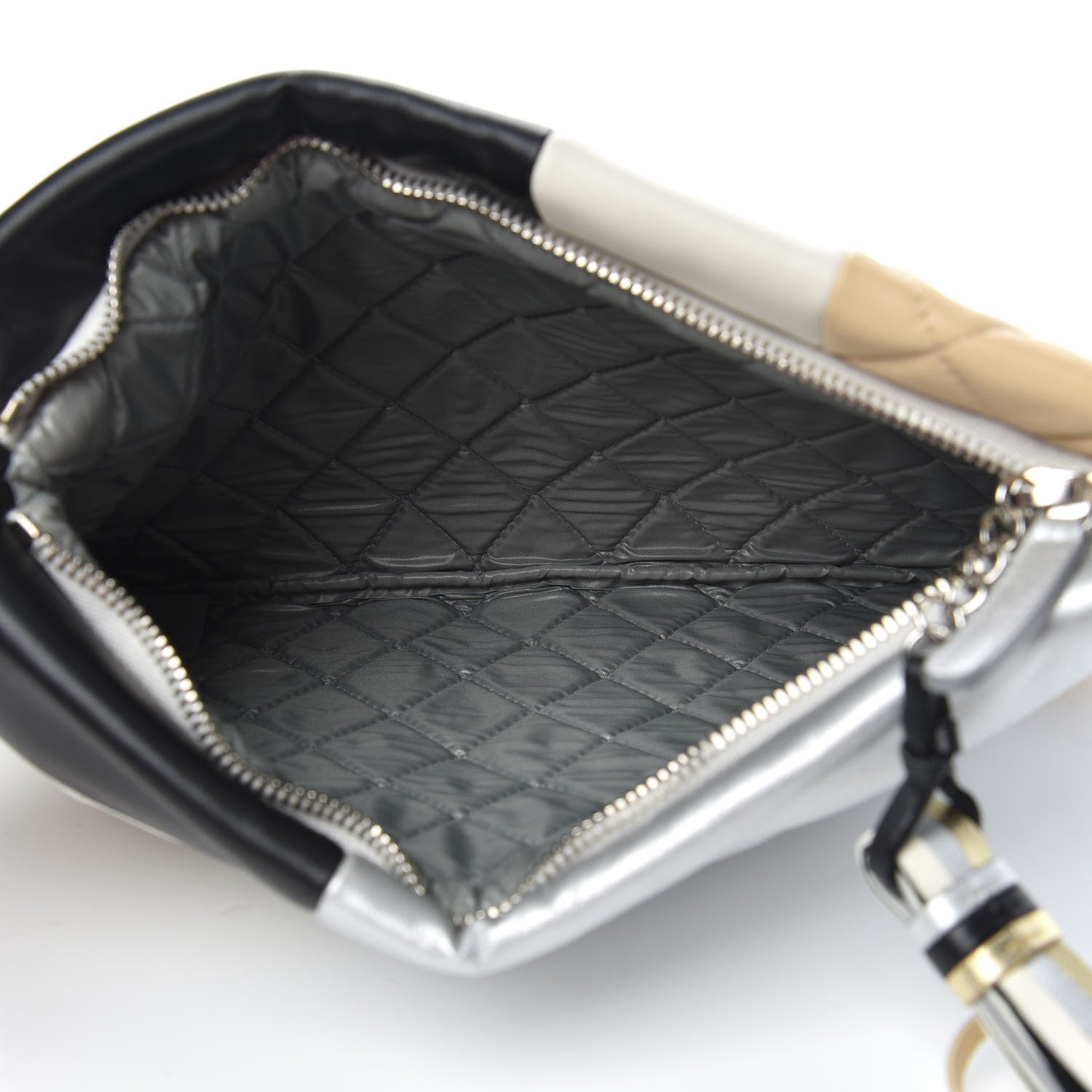 Chanel Lambskin Patchwork Medium Cosmetic Case Multicolor Silver 5 of 8