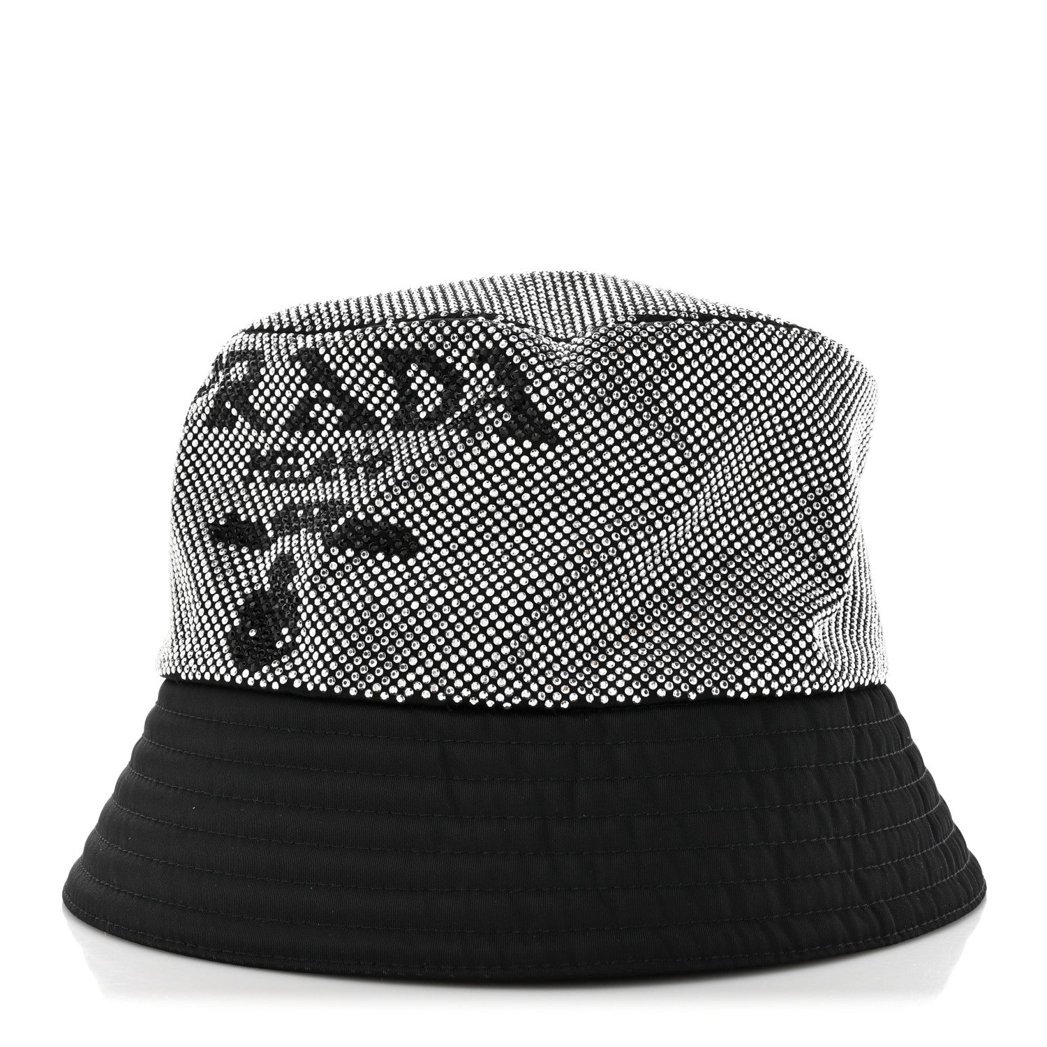 Prada Crystal Tessuto Bucket Hat L Black Acciaio 1 of 8