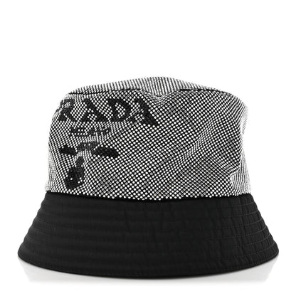 Prada Crystal Tessuto Bucket Hat L Black Acciaio 1 of 8
