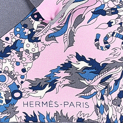 Hermes Silk Vintage Quatre Chevaux Detail Rose Gris 2 of 4