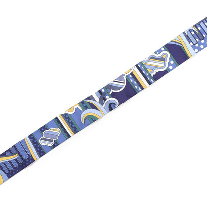 Hermes Silk Faubourg Rainbow Twilly Blue Jaune Vert 3 of 4