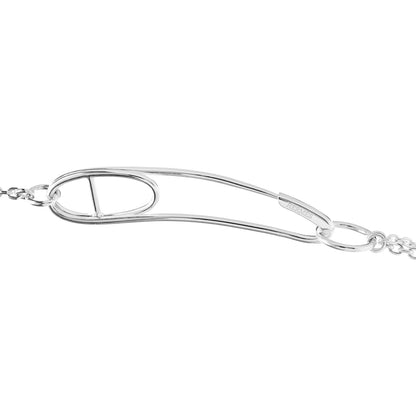 Hermes Sterling Silver Chaine d'Ancre Punk Long Necklace 4 of 5