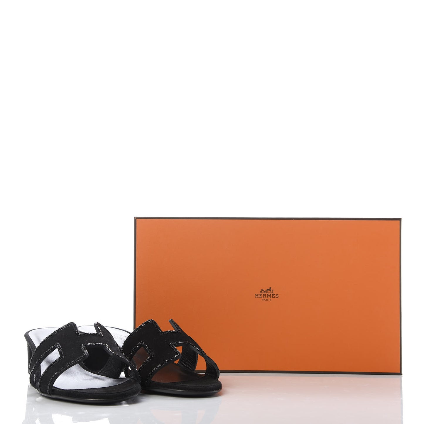 Suede Goatskin Rhinestone Oasis Sandals 36.5 Black